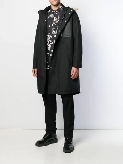 NEIL BARRETT SHEARLING PARKA - 黑色