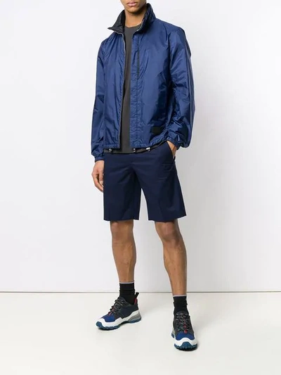 Shop Prada Chino Shorts In Blue