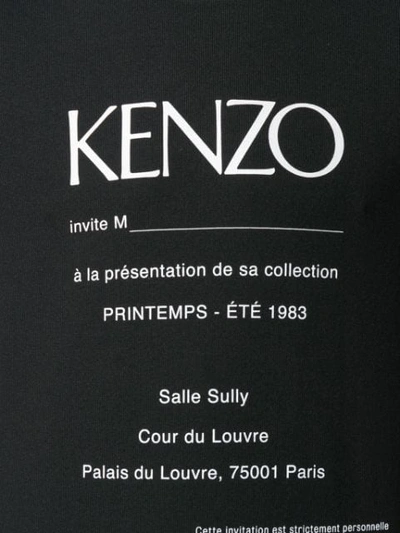 Shop Kenzo Logo Invitation Print T In Black