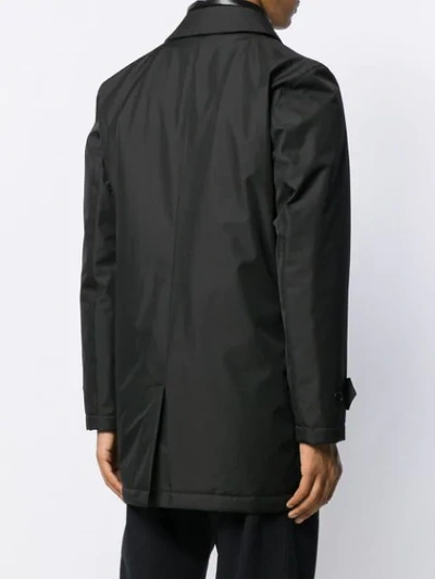 Shop Fay Double Front Raincoat In Black