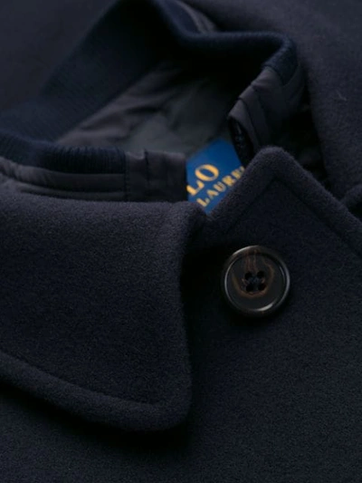 Shop Polo Ralph Lauren Single Breasted Coat In Blue