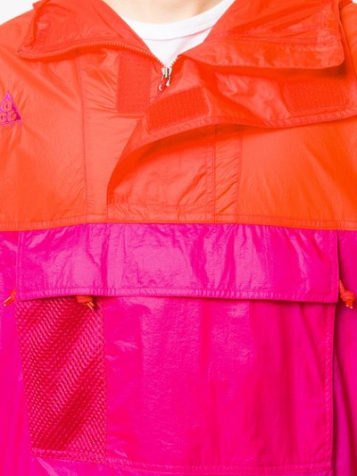 Shop Nike Colour Block Hoodie In Orange