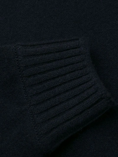 Shop Barba Round Neck Jumper In Blue