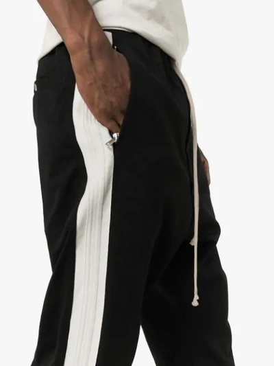 Shop Rick Owens Stripe Sweat Pants In Black