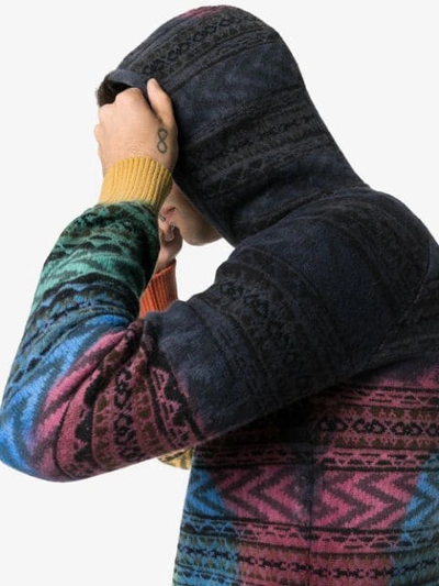 Shop Missoni Patterned-knit Hoodie In Sm0g9 Multicoloured