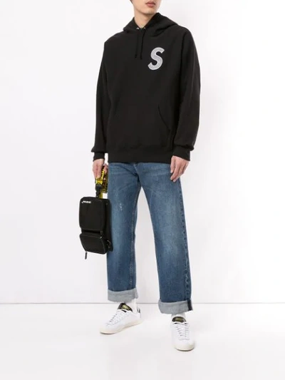 Shop Supreme S Logohoodie In Black