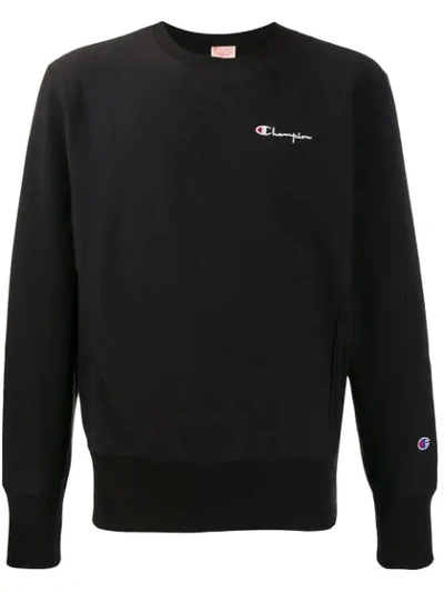 Shop Champion Pullover Mit Rundhalsausschnitt In Black