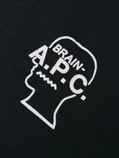 Shop A.p.c. Logo Print Sweatshirt In Blue