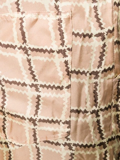 Shop Marni Patterned Loose-fit Trousers In Neutrals