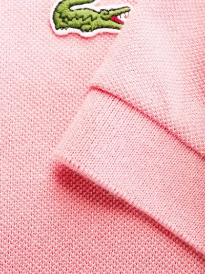 LACOSTE COLOUR BLOCK POLO SHIRT - 粉色