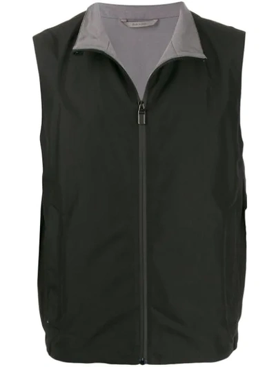 Shop Canali Lightweight Gilet In Black