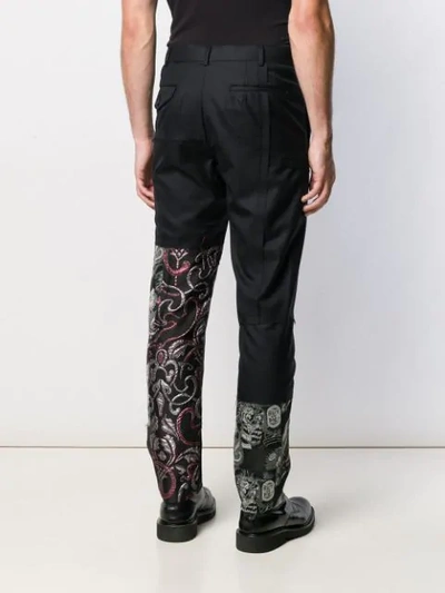 Shop Comme Des Garçons Homme Deux Cartoon-panelled Trousers In Black
