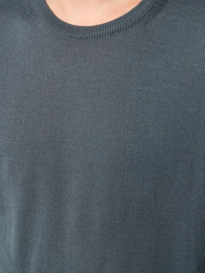 Shop Roberto Collina Knitted Roundneck Sweater In Grey