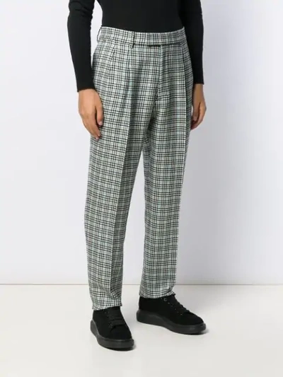 ALEXANDER MCQUEEN HOUNDSTOOTH CHECK TROUSERS - 蓝色