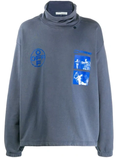 Shop Off-white Hardcore Caravaggio Sweatshirt In Blue