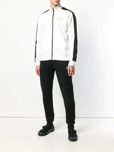 Shop Ea7 Emporio Armani Basic Sports Jacket - White
