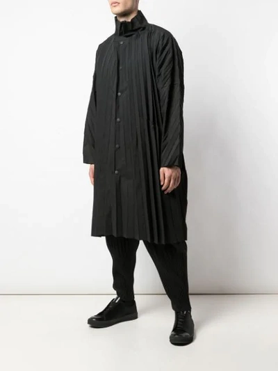 Shop Issey Miyake Edge Coat In 15 Black