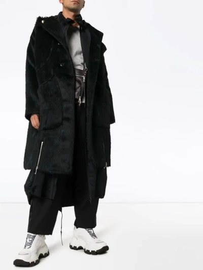 Shop Kiko Kostadinov Maud Speckled Coat In Black
