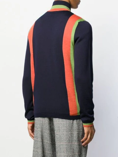 Shop Gucci Patch-embellished Zipped Sweatshirt In Blue
