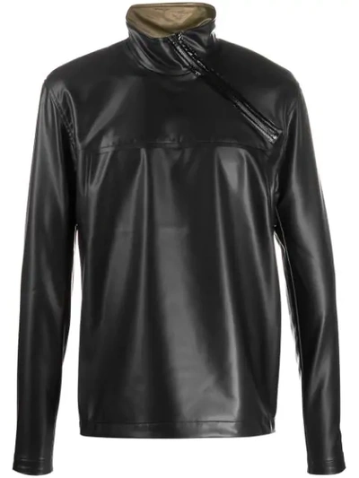 Shop Acne Studios Zipped Pullover Jacket In 900-black