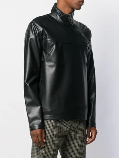 Shop Acne Studios Zipped Pullover Jacket In 900-black