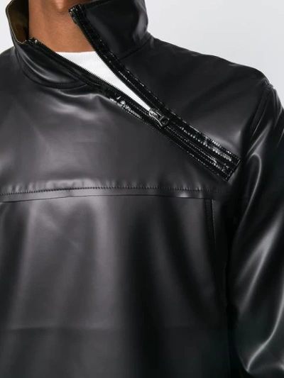 Shop Acne Studios Zipped Pullover Jacket In 900-black