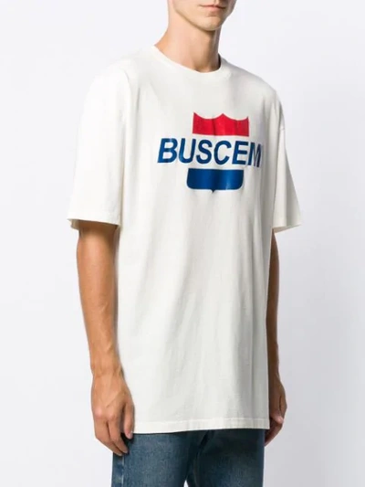 Shop Buscemi Retro Logo Print T-shirt In White