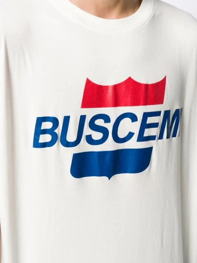 Shop Buscemi Retro Logo Print T-shirt In White