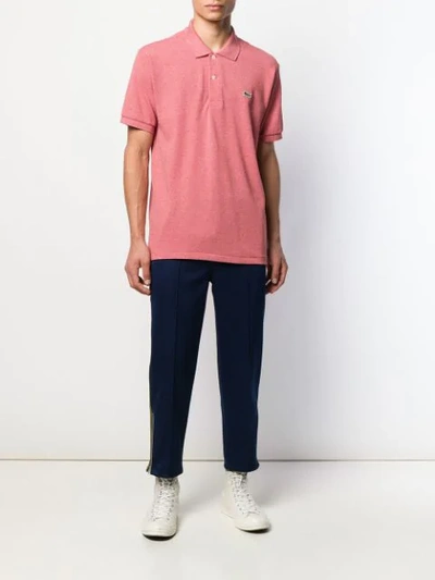 Shop Lacoste Embroidered Logo Polo Shirt In Pink