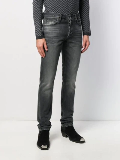 Shop Tom Ford Faded-effect Straight-leg Jeans In Grigio