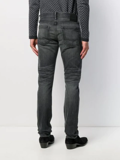 Shop Tom Ford Faded-effect Straight-leg Jeans In Grigio