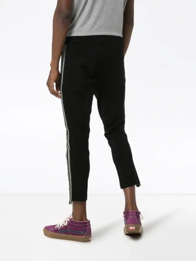 Shop Rhude Glitter Stripe Track Pants In Black