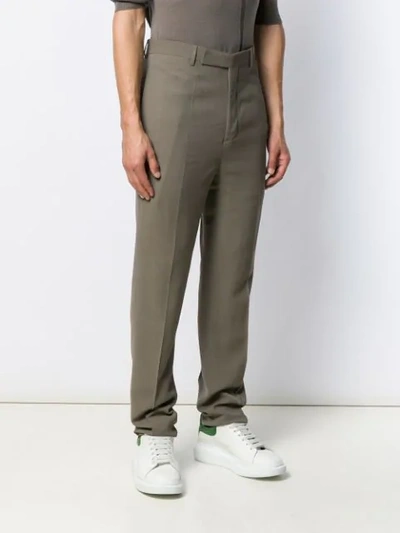 Shop Rick Owens High-rise Trousers In Grey