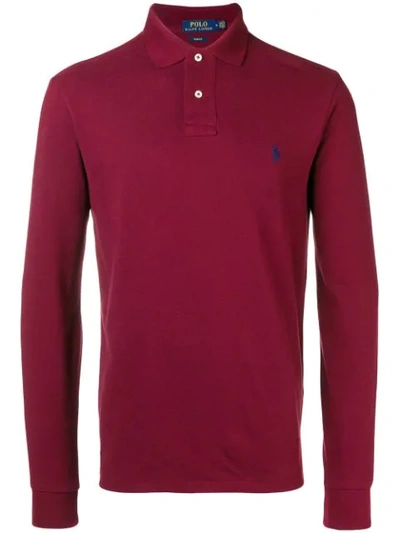 Shop Polo Ralph Lauren Long Sleeved Classic Polo In 023