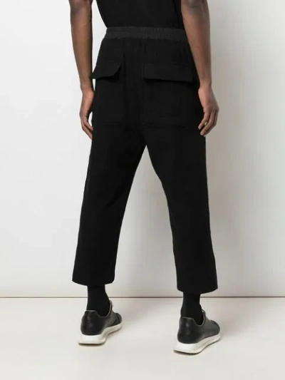 Shop Rick Owens Larry Drop-crotch Trousers In Black