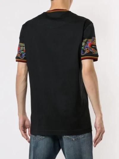 Shop Dolce & Gabbana Heraldic Printed T-shirt In Black