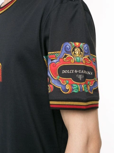 Shop Dolce & Gabbana Heraldic Printed T-shirt In Black