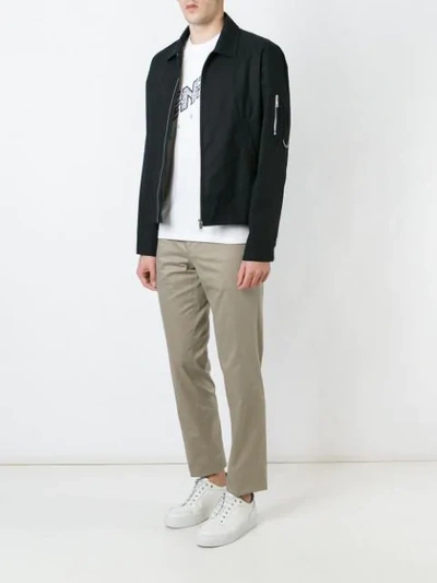 Shop Kenzo Back Logo Print Lightweight Jacket In Black