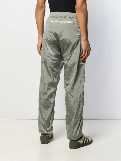 Shop Stone Island Ruched Waistband Trousers In Grey