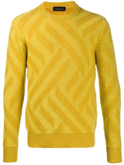 ROBERTO COLLINA SHADOW KNIT JUMPER - 黄色