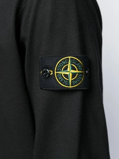 Shop Stone Island Arm Logo Patch Jumper In Black