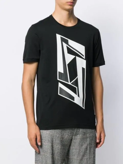 Shop Fendi Ff Logo T-shirt In Black