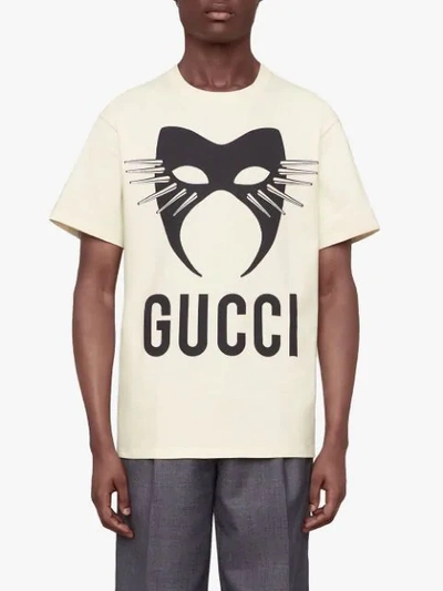 Shop Gucci Manifesto Oversized T-shirt In White