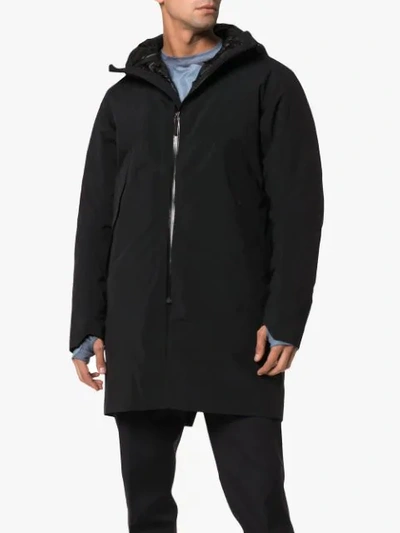 Shop Arc'teryx Monitor Feather Down Padded Jacket In Black