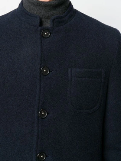 Shop Massimo Alba Felt Jacket In Blue