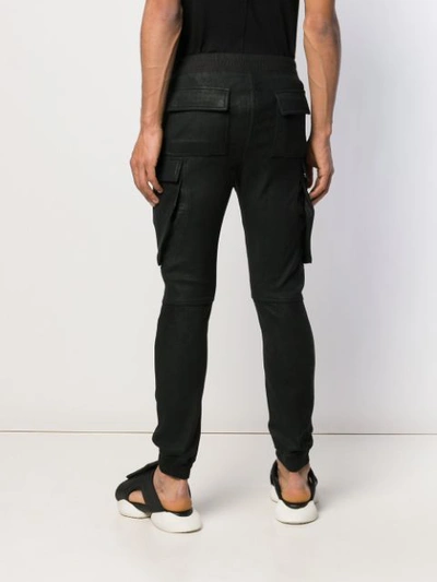 Shop Rick Owens Cargo Pocket Trousers In Black