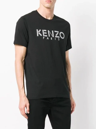 Shop Kenzo Logo T-shirt In Black