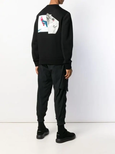Shop Neil Barrett Snowboarder Zeus Sweatshirt In Black