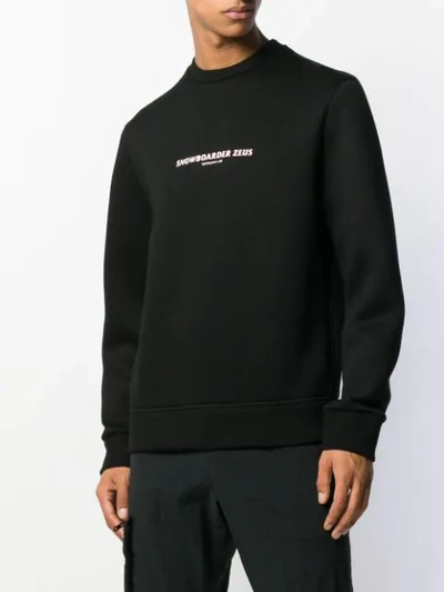 Shop Neil Barrett Snowboarder Zeus Sweatshirt In Black