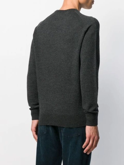 Shop Aspesi Crew Neck Wool Jumper In Grey